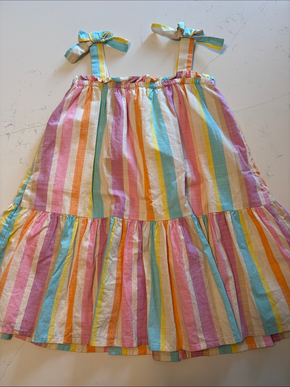 Girls multicolor striped sundress